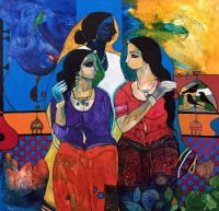 Abrar Ahmed, 48 x 48 Inch, Oil on Canvas, Figurative Painting, AC-AA-602